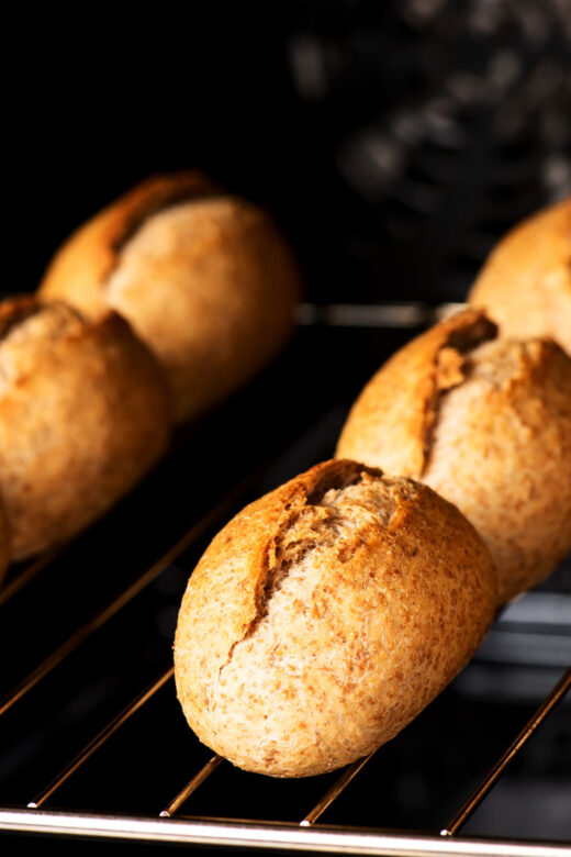 Broodjes opwarmen in de oven